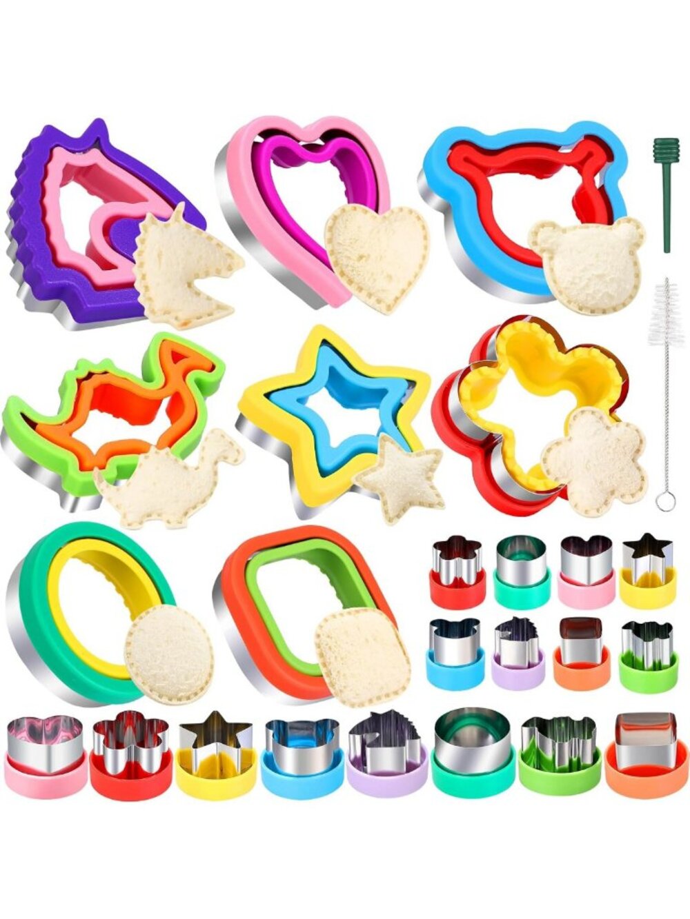 24 Pcs Sandwich & Cookie Cutters Set | Uncrustable Bread Maker Tools